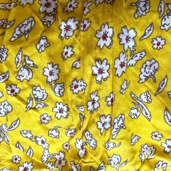 Japna Yellow Floral Button A-Line Dress - Picture 5 of 6